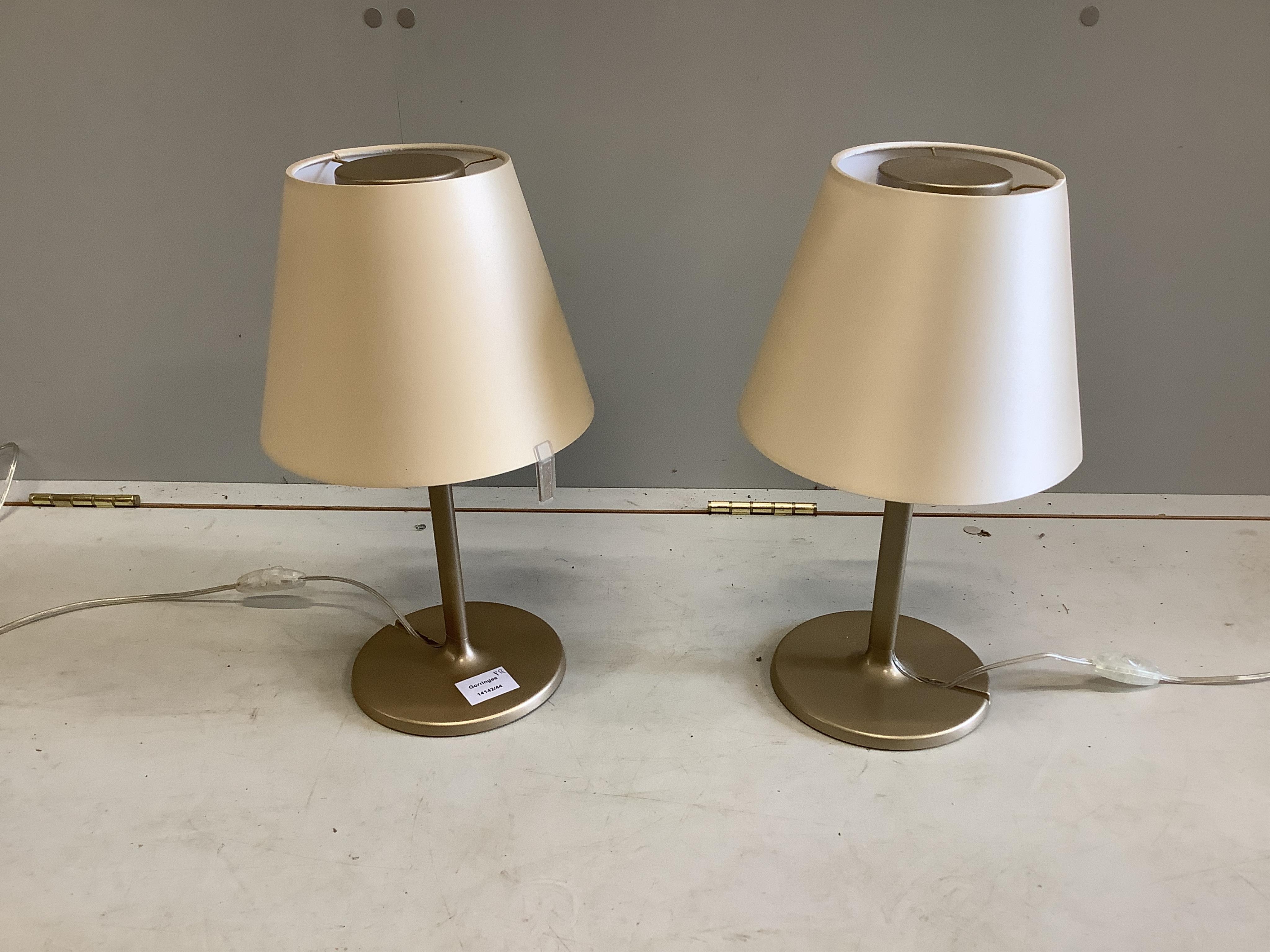 A pair of Artemide table lamps, height 40cm